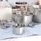 MegaChef 14 Piece Stainless Steel Measuring Cup &#x26; Spoon Set with Mixing Bowls